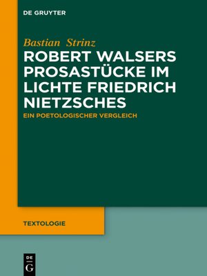 cover image of Robert Walsers Prosastücke im Lichte Friedrich Nietzsches